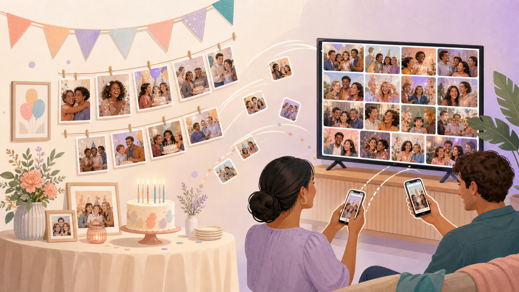 How to Display Photos at a Birthday Party (Live, Printed, and Digital Ideas)