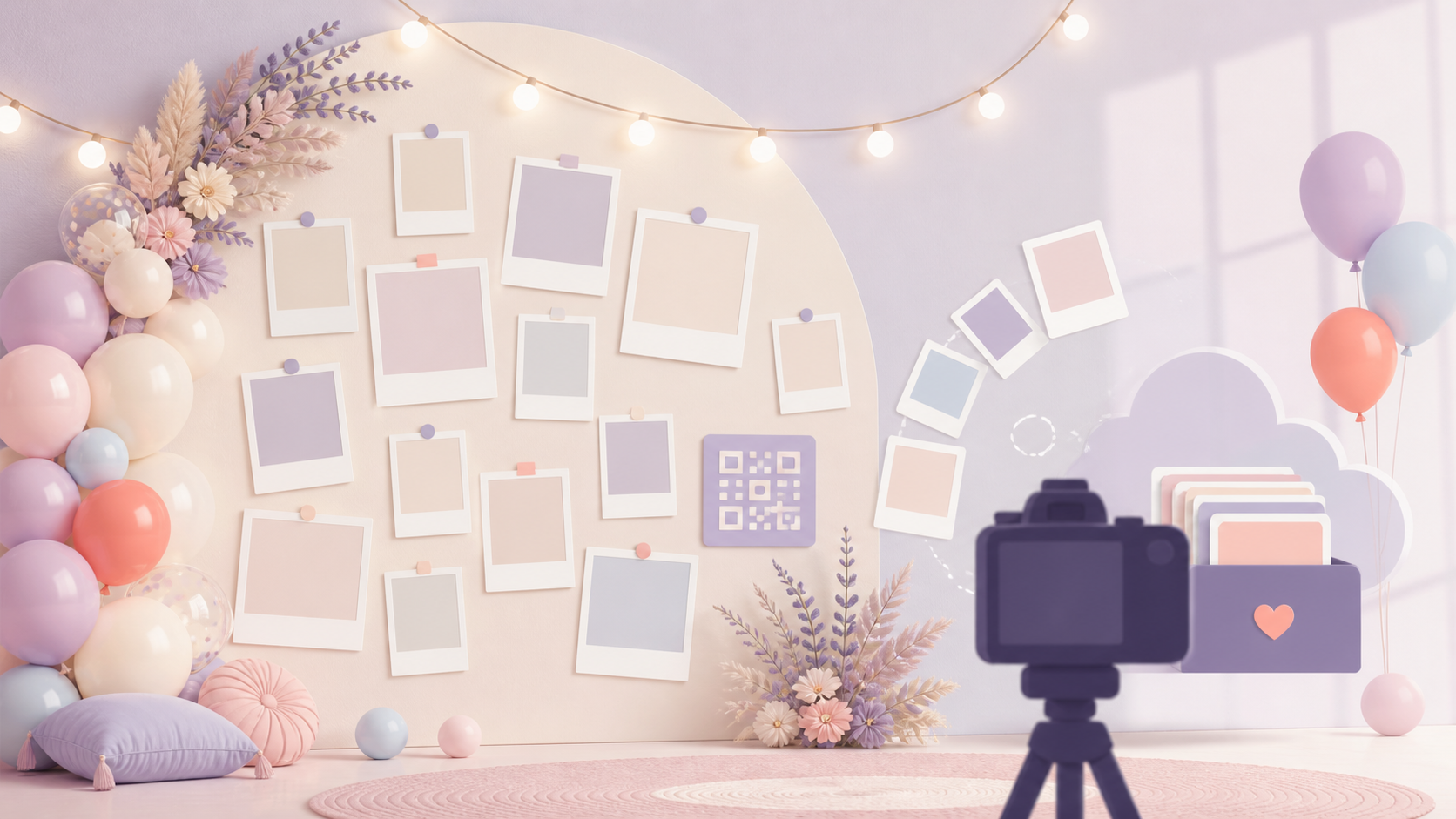 Photo Wall Ideas for a Birthday Party
