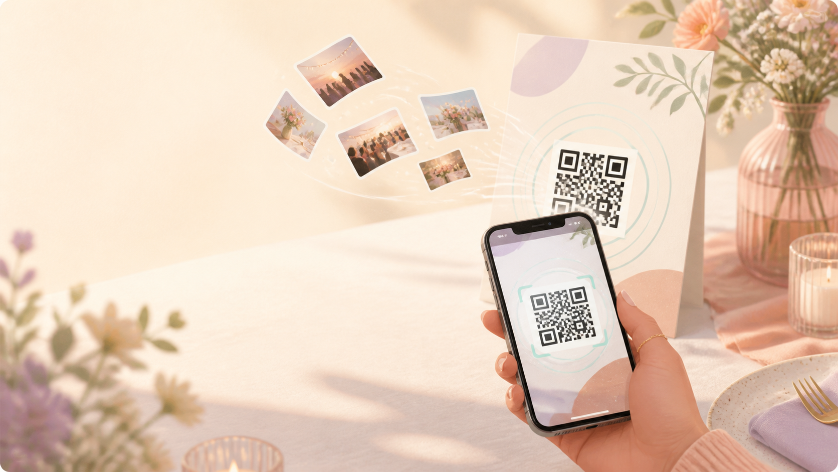 sync.camera event QR code ready for guests to scan
