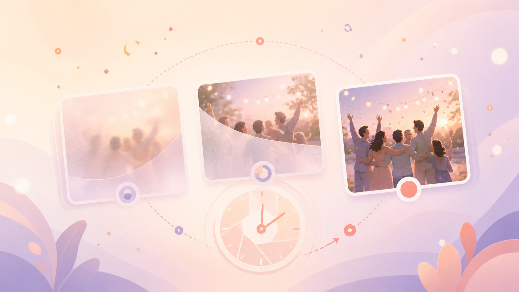 Reveal timing controls for choosing when an event photo gallery becomes visible.